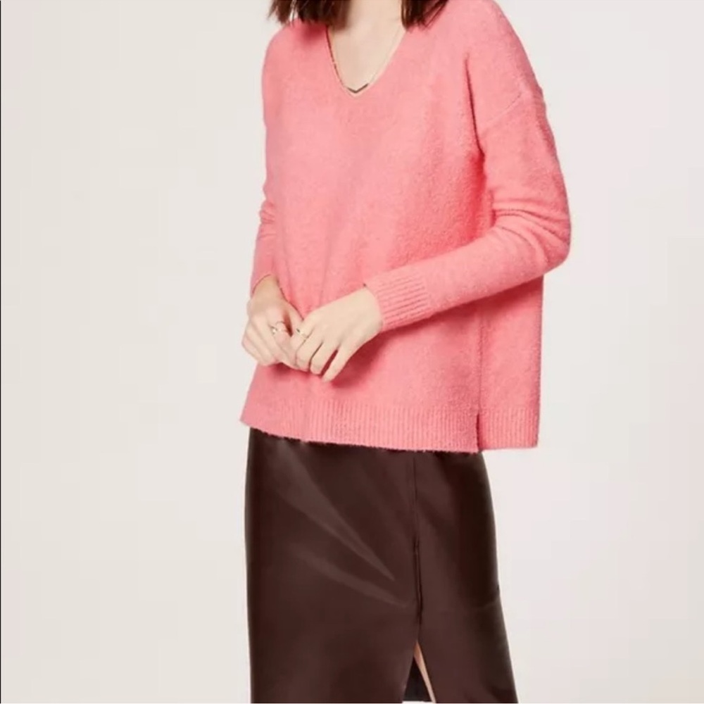 Loft Relaxed Fit Sweater Pink Size Medium